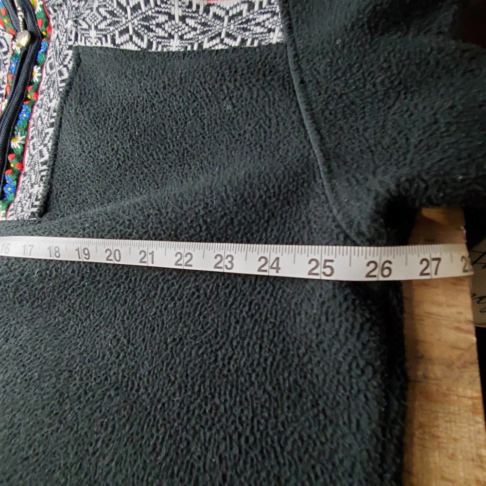 Obermeyer vintage fleece embroidered pullover women's large black - Picture 11 of 13